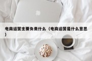 电商运营主要负责什么（电商运营是什么意思）