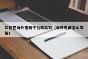 如何在海外电商平台做卖家（海外电商怎么发货）