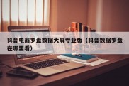 抖音电商罗盘数据大屏专业版（抖音数据罗盘在哪里看）