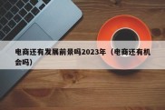 电商还有发展前景吗2023年（电商还有机会吗）